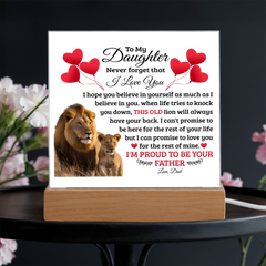 To My Daughter Old Lion – Acrylic Square